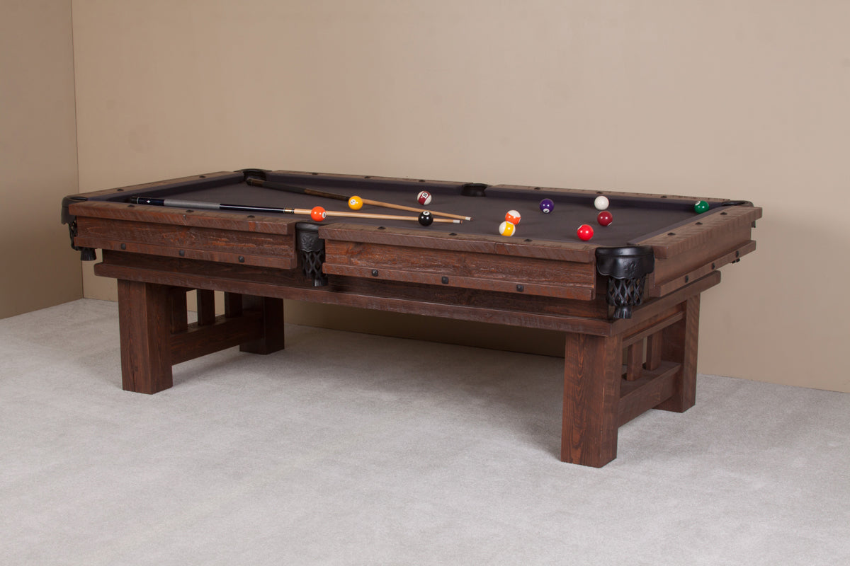 Barnwood Cheyenne Pool Table w/ Premium Billiard Accessories