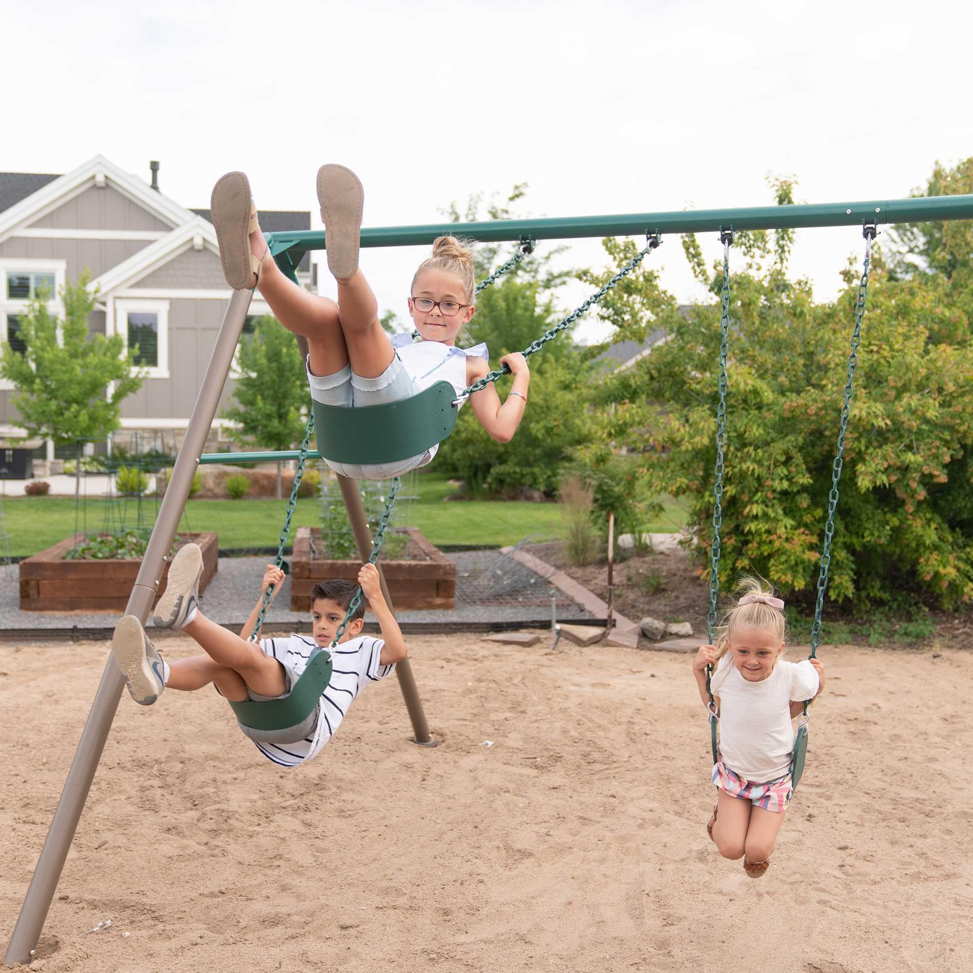 Lifetime Monkey Bar Adventure Swing Set (Earthtone) - 91028