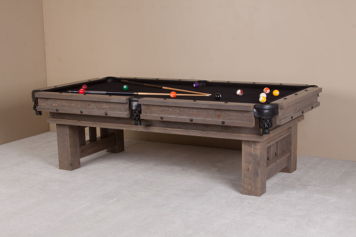 Barnwood Cheyenne Pool Table w/ Premium Billiard Accessories