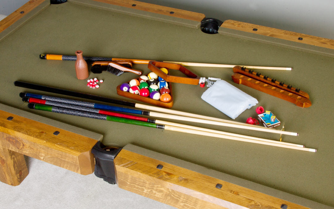 Barnwood Cheyenne Pool Table w/ Premium Billiard Accessories